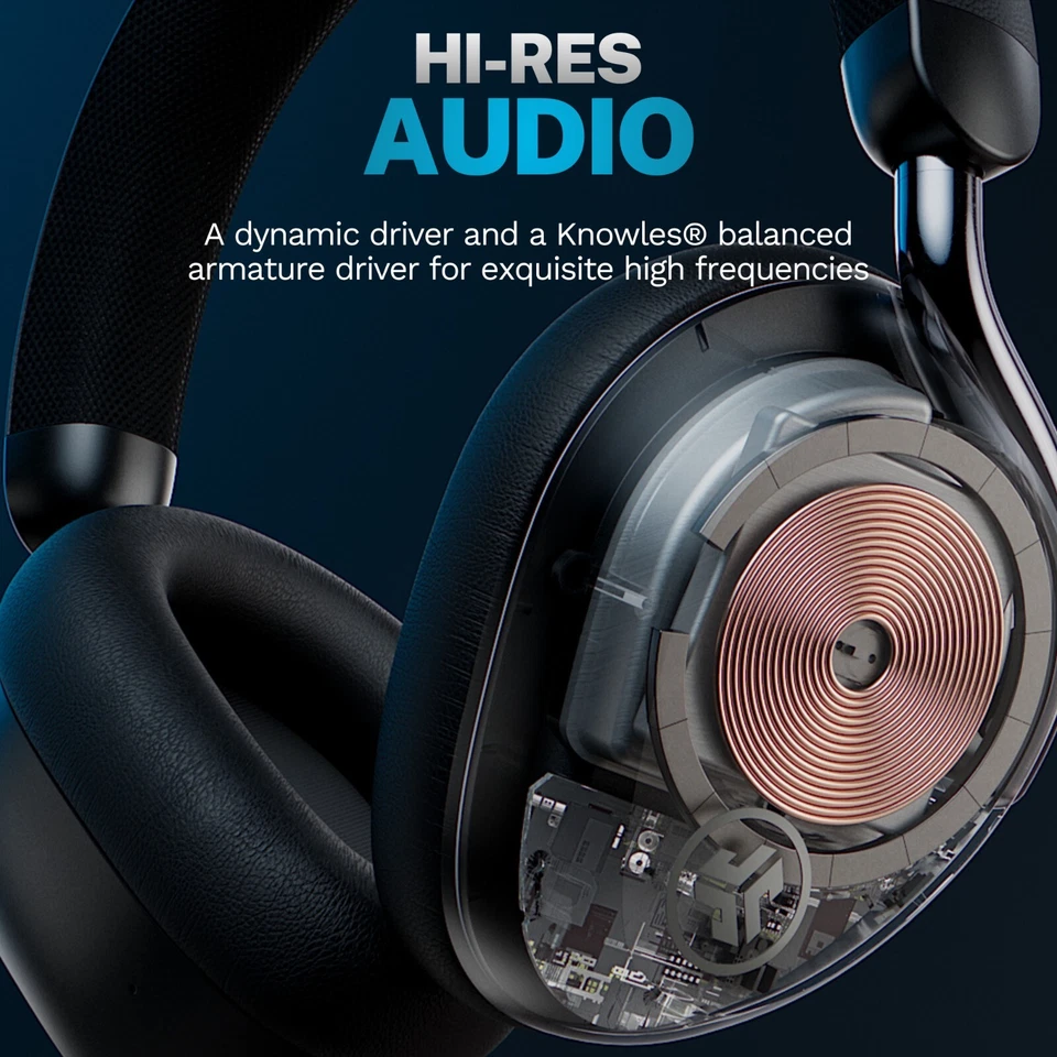 Epic Lux Lab Edition ANC Headphones, Hi-Res Audio, Noise Cancelling Headphones - Image 4 of 4