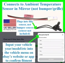 fits F150 F250 F350 Mirror Ambient Temperature Sensor Connector Plug Wiring Wire