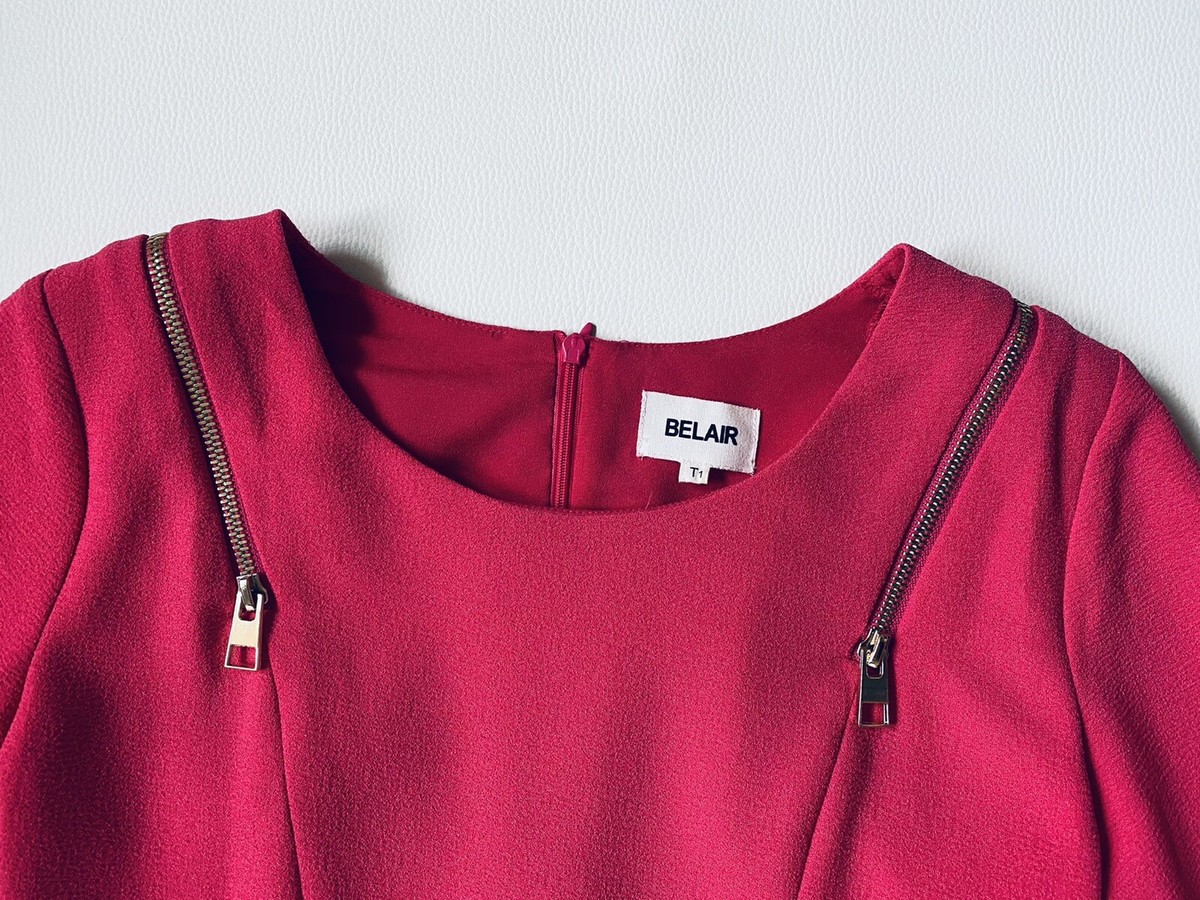 Robe Vintage En Soie 100% Taille 1 – Marque Bel Air, Couleur Violet, Très Bon état