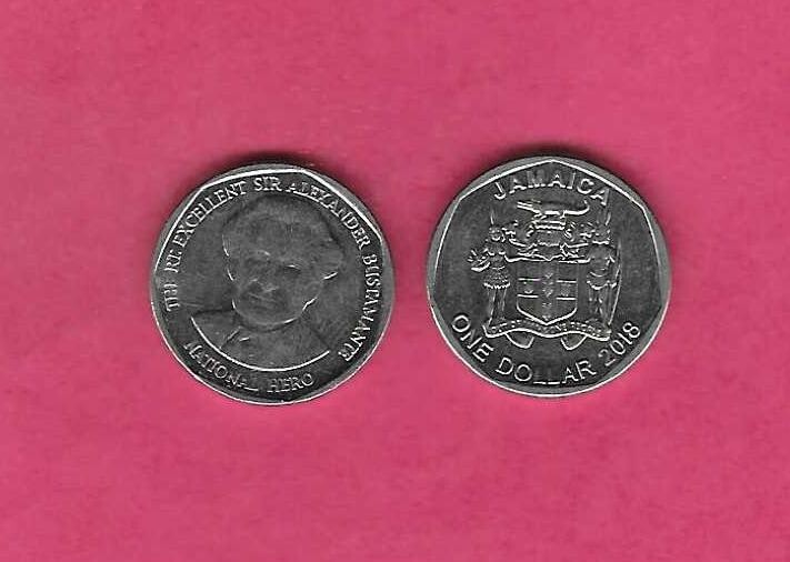 JAMAICA KM189 2018 UNC-UNCIRCULATED MINT NICE BU $1 DOLLAR COIN