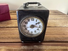 1920s Porcelain dial antique desk clock project ticking working