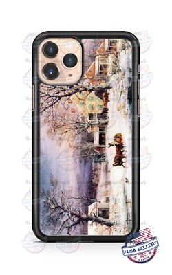 Christmas Holiday Winter Scene Personalized Phone Case For iPhone Samsung Google