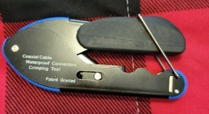 Coaxial Cable Waterproof Connectors Crimping Tool: For Compression RG-59, RG-6.