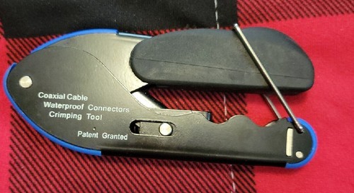 Coaxial Cable Waterproof Connectors Crimping Tool: For Compression RG-59, RG-6.
