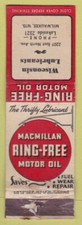 Matchbook Cover - MacMillan oil gas Milwaukee WI CROWN POOR STRIKER
