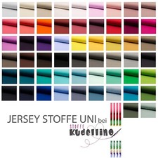 Premium Jersey Stoff UNI | VOLLE BREITE | Baumwolljersey | Öko-Tex ab 25 cm