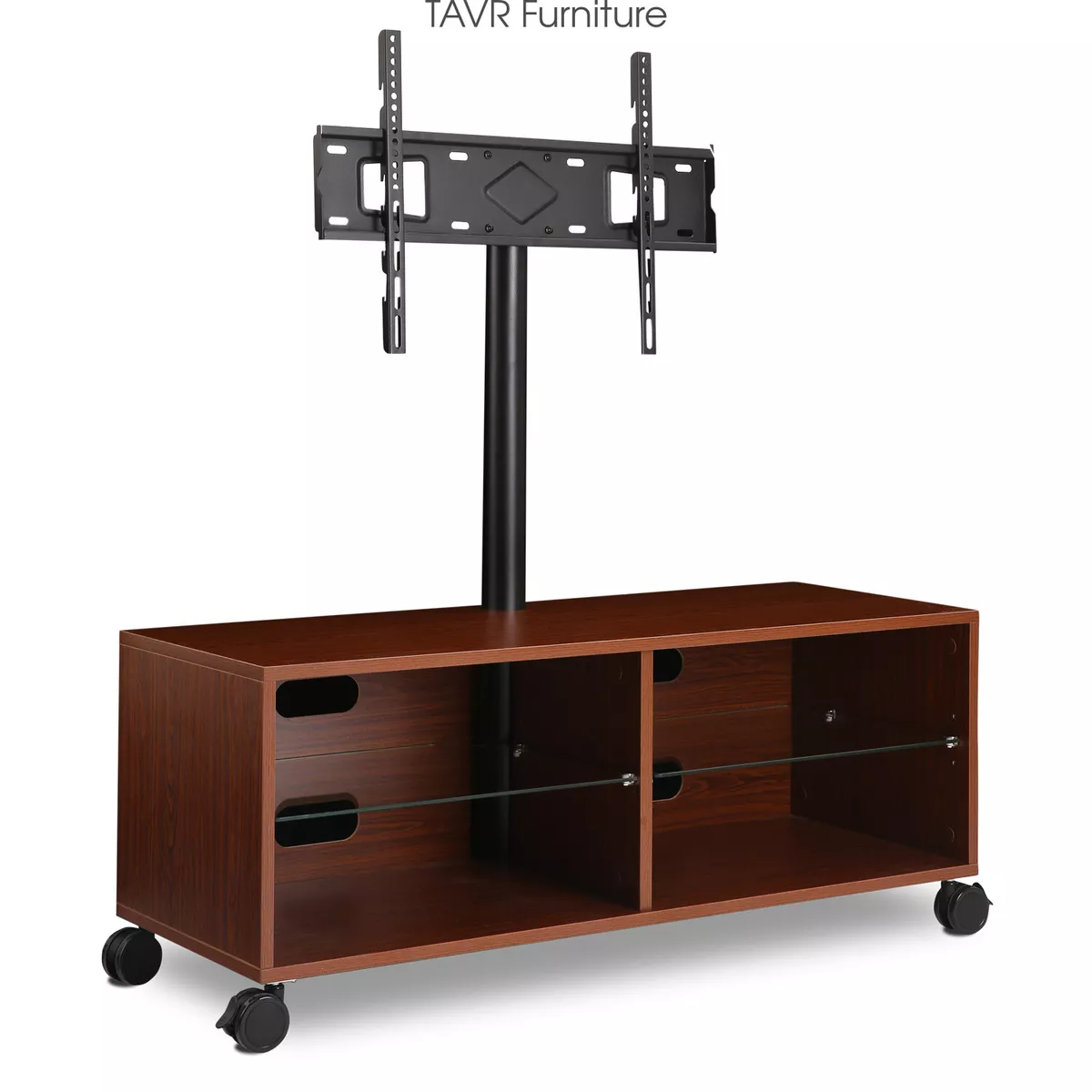 Wooden swivel 2024 tv stand