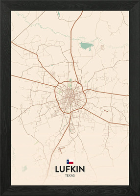 Lufkin TX Framed Wall Art Poster Canvas Print Picture