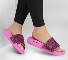 Woman Skechers Snoop Dogg Low Slide - Cheetalicious 186090 Color Pink/Multi New