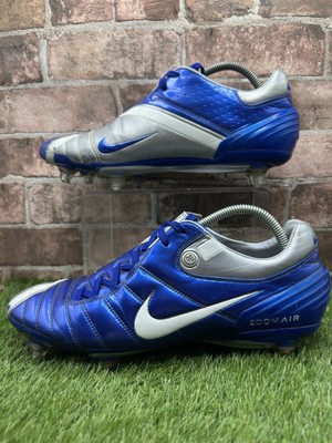 Nike Air Zoom Total 90 Supremacy SG Fußballschuhe Herren UK 10 Silber Blau Selten