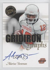 2008 Press Pass SE Gridiron Graphs Adarius Bowman #GG-AB Auto 0c2