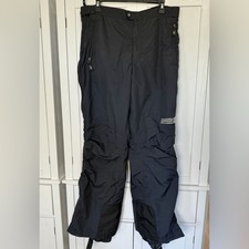 Vintage Spyder Entrant GII Ski Snowboard Pants Mens Large Black 30  Inseam Y2K