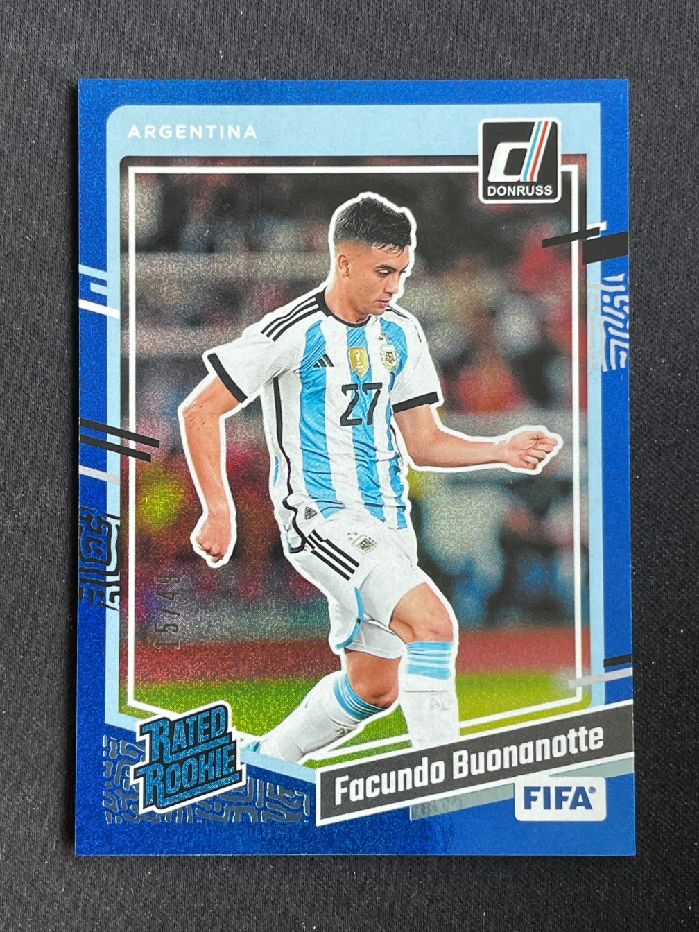 Facundo Buonanotte 2023-24 Panini Donruss Rated Rookie Blue 15/49 #193