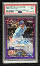 2023 Chrome Update Purple Speckle Refractor Drew Waters PSA 9 MINT Auto 0o3x