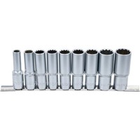 BGS STECKSCHLÜSSEL-EINSATZ-SATZ ZwÖLfkant Tief 1/2 Zoll Sw10-24Mm 9-TLG | 5253