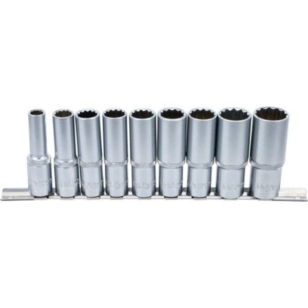 BGS STECKSCHLÜSSEL-EINSATZ-SATZ ZwÖLfkant Tief 1/2 Zoll Sw10-24Mm 9-TLG | 5253-image