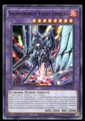 Salamangreat Violet Chimera MP20-EN016 2020 Tin of Lost Memories 1st Edition