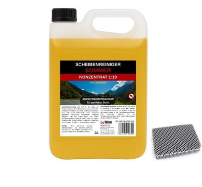 5 L Scheibenreiniger 1:10 Konzentrat Sommer Insektenlöser Insektenschwamm GRATIS