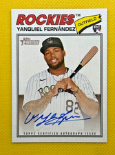 Yanquiel Fernandez #ROA-YF 2026 Topps Heritage Real One Rookie Auto [Blue Ink]