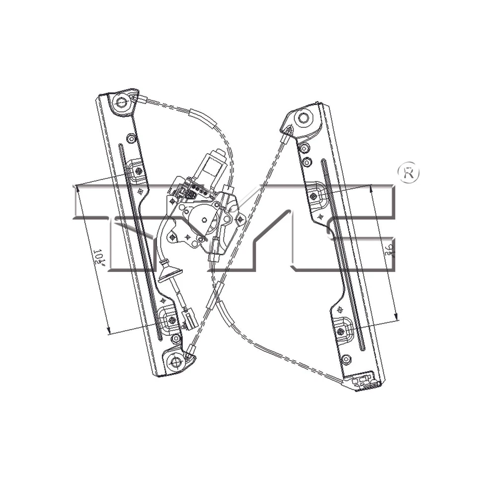 Regulador de ventana eléctrica con motor para 03-08 Nissan Murano pasajero delantero derecho Foto 4 de 4