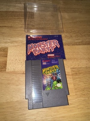 Monster Party (NES) with Instruction Manual and Cartridge Sleeve