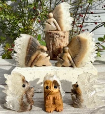 Wholesale Lot 6 Pcs Natural Quartz Hedgehog & Fairy Crystal Healing