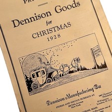 Vtg 1920s Catalog Dennison Goods For Christmas Price List Advertising Booklet