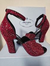 Prada Calzature Donna High Heels, Gr. 40, Farbe: Rubino, wie neu