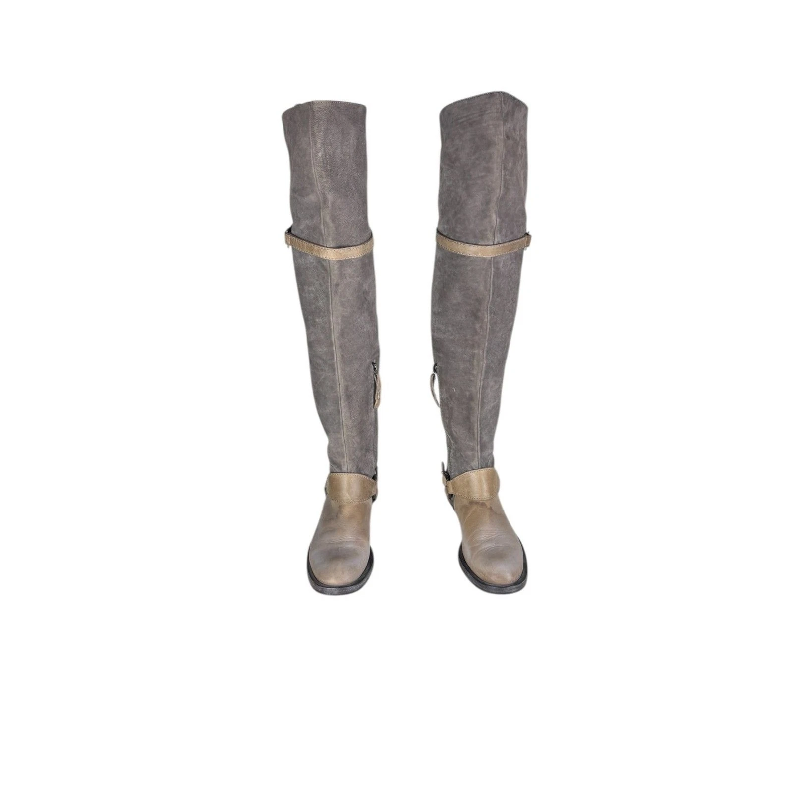 Brunello Cucinelli — brunello cucinelli suede boots women over the knee size 37.5 7 Gray