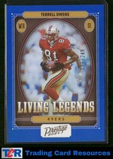 2024 Panini Prestige #LL-TOS Terrell Owens Living Legends Xtra Points Blue #/249