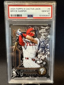 2024 Topps Chrome X Cactus Jack Bryce Harper #6 PSA 10 Travis Scott Phillies 