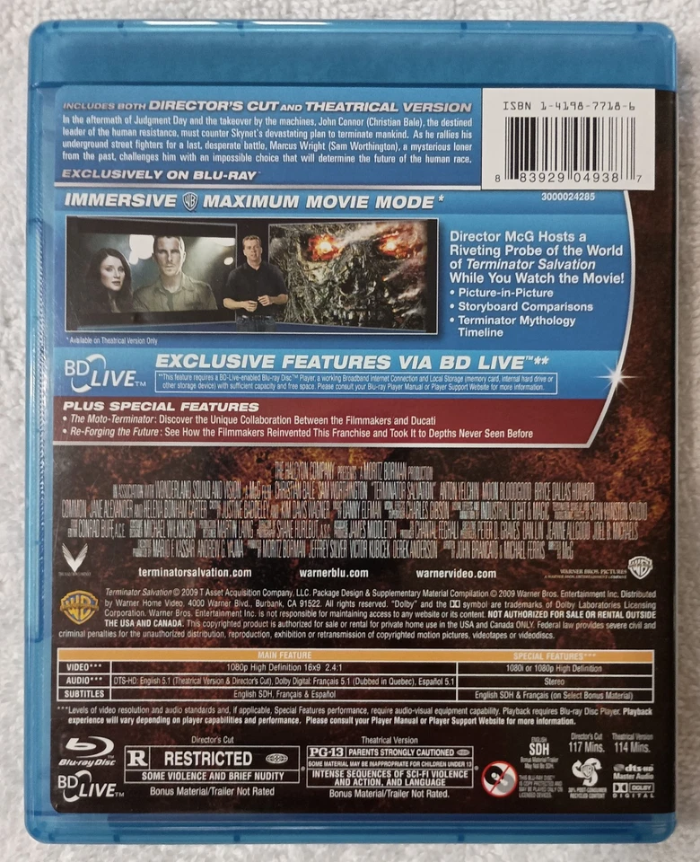 Terminator: Salvation (Director's Cut) "Blu-Ray, 2009" - Image 2 of 3