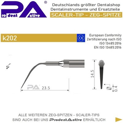 Scaler Tip - ZEG-Spitze k202 - passend für KaVo  PiezoLED & PIEZOsoft ³
