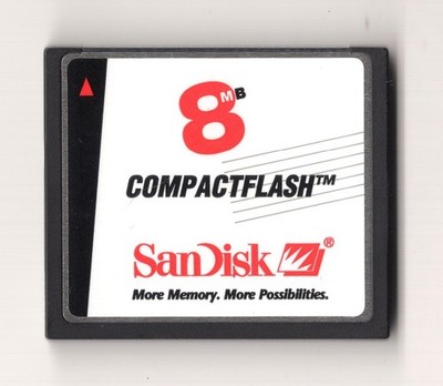 SanDisk 8MB MEGABYTE CF Compact Flash Camera Memory Card