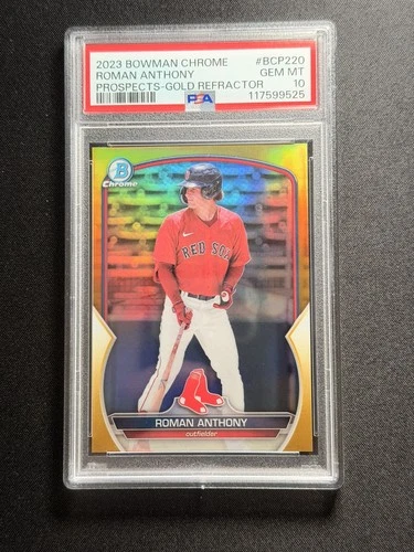 2023 Bowman Chrome Roman Anthony Prospects Gold Refractor /50 PSA 10