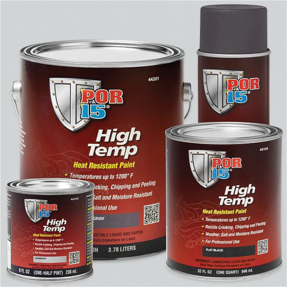 POF.44118 POR-15 INC 44118 Heat Resistant High Temperature Paint, 15 oz Aerosol