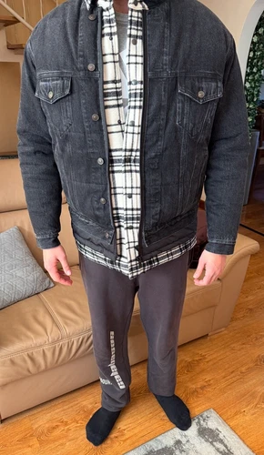 Cappotto giacca denim Balenciaga triplo strato 3 strati 44 XS vestibilità M L prezzo consigliato 2265 GBP