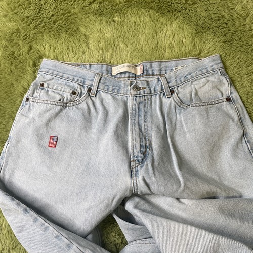 Levi's 505 Regular Fit 36x30 Straight Light Wash Distressed Patch USADenim Jeans - Bild 3 von 10