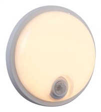 Outdoor Light White Rond Plus CCT LED Round Bulkhead 15w 1700lm PIR Motion