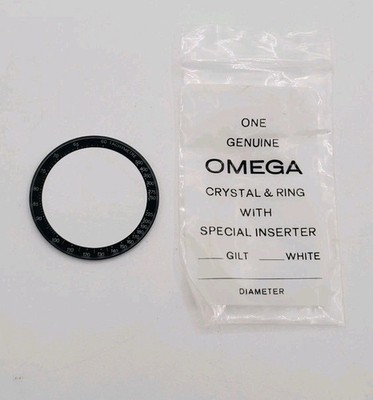 Genuine Omega Speedmaster Crystal With Integrated Tension Ring Flat Profile NOS