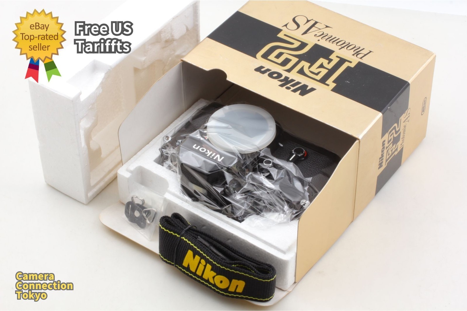 Late [Almost Unused in Box] Nikon F2 Photomic AS DP-12 35mm Film Camera MF JAPAN