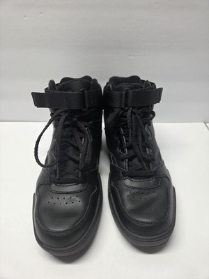 Reebok Black Lace Up Hook & Loop Men's Mid Top Sneaker Athletic Rubber Outsole