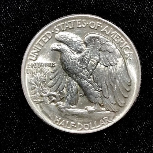 USA. 1944 WALKING LIBERTY HALF DOLLAR. SILVER 900, WEIGHT 12.5 GRAMS. SUPERB.