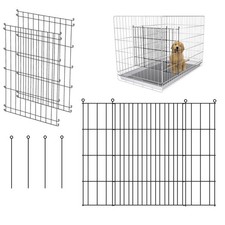 Dog Crate Divider Panel 2-Pack, 20.47" H x 15.74-29.13" W, Glossy Black
