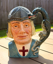 Royal Doulton St George Character Jug D6618 1967 Ceramic England Handles