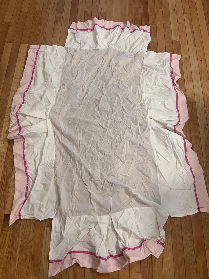 Juego de cuna Pottery Barn Kids Penélope Bird rosa verde usado en excelente estado Foto 3 de 4