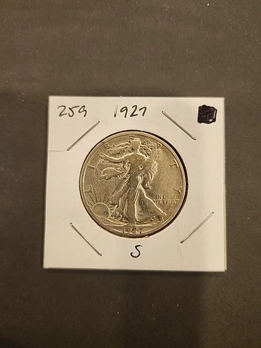 1927-S Walking Liberty Half Dollar Very Good Details, Cleaned