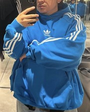 Balenciaga x Adidas Blue Hoodie Oversized Men...