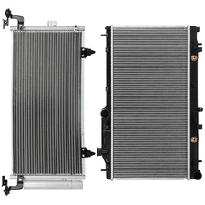 Aluminum Radiator & AC Condenser Cooling Kit For 2010 Subaru Outback Wagon 2.5L