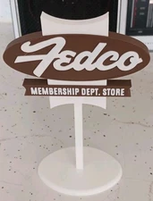 FEDCO Membership Department Store Southern California 3d Printed Miniature Sign